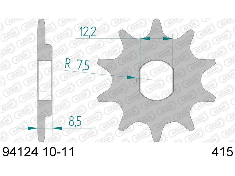 Sprednji zobnik AFAM 94124-10 (415)