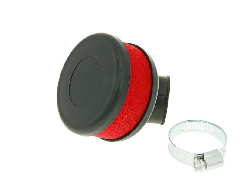 Zračni filter športni s priključkom pod kotom 28-35mm rdeč