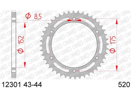 Zadnji zobnik AFAM 12301-44 (520)