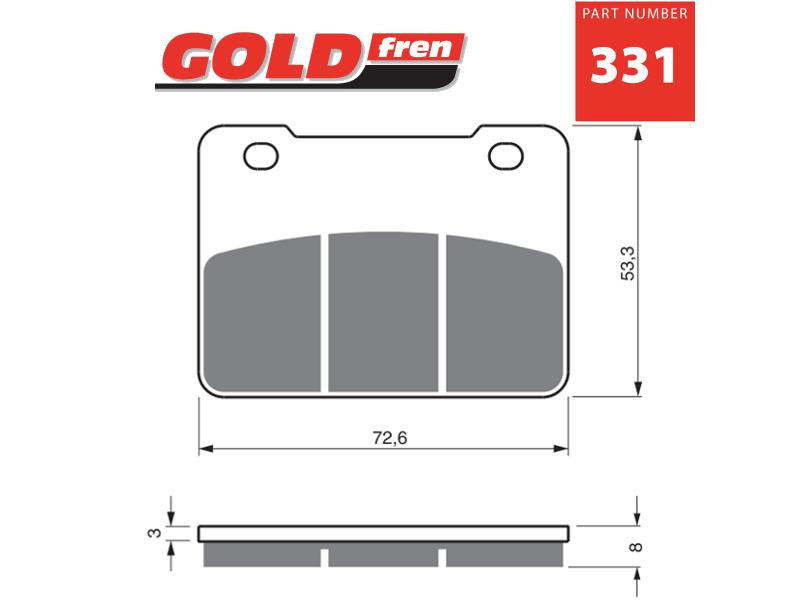Zavorne ploščice GOLDFREN 331 S3
