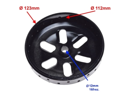 Pokrov (zvon, ohišje, boben) sklopke WM 50ccm 112mm Minarelli CHINA 2T 1E40QMB