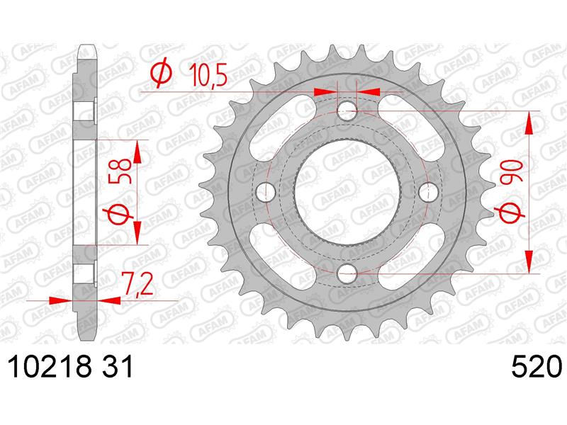 Zadnji zobnik AFAM 10218-31 (520)