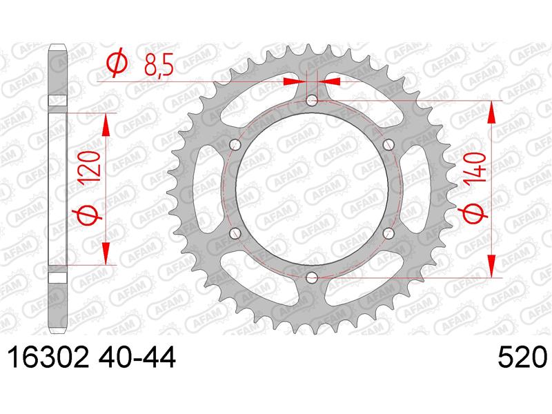 Zadnji zobnik AFAM 16302-40 (520)