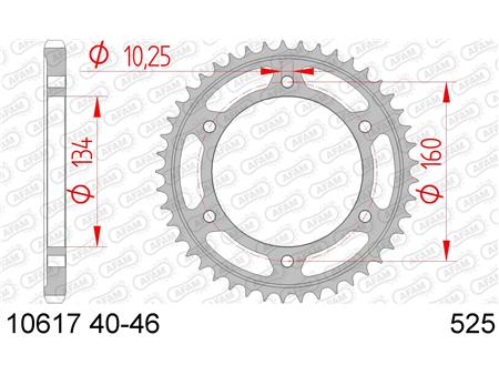 Zadnji zobnik AFAM 10617-42 (525)