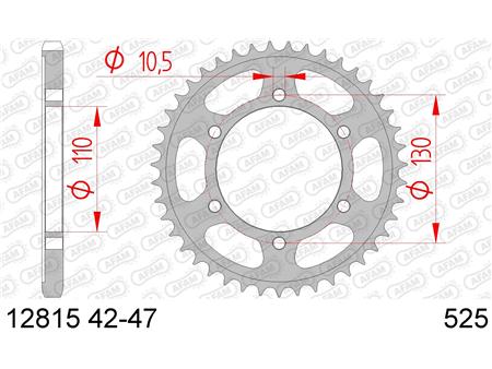 Zadnji zobnik AFAM 12815-47 (525)