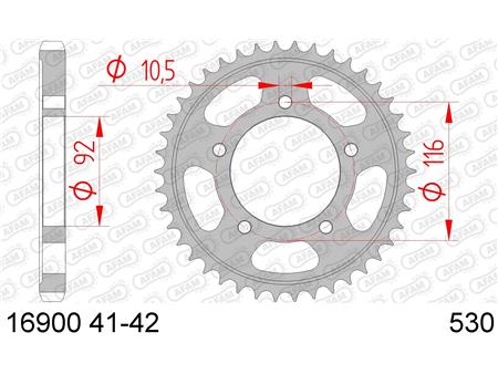 Zadnji zobnik AFAM 16900-41 (530)