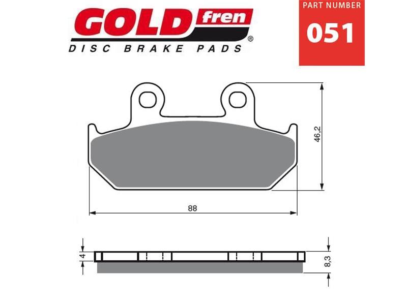 Zavorne ploščice GOLDFREN 051 AD
