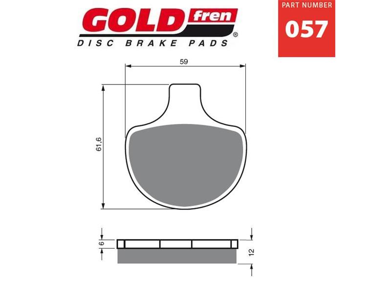 Zavorne ploščice GOLDFREN 057 S3