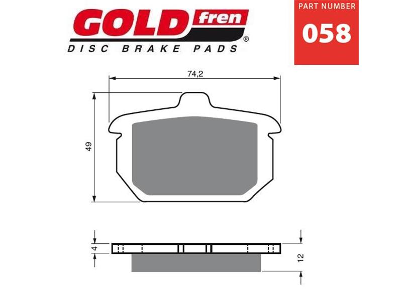 Zavorne ploščice GOLDFREN 058 AD