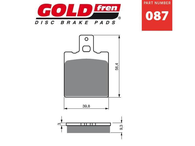 Zavorne ploščice GOLDFREN 087 AD