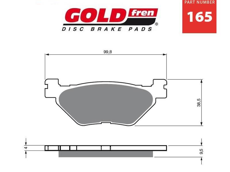 Zavorne ploščice GOLDFREN 165 AD