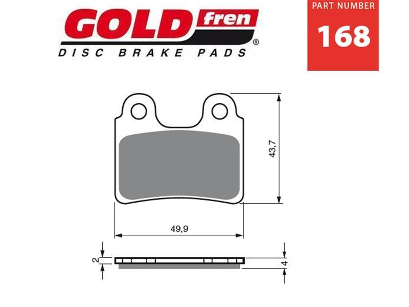 Zavorne ploščice GOLDFREN 168 AD
