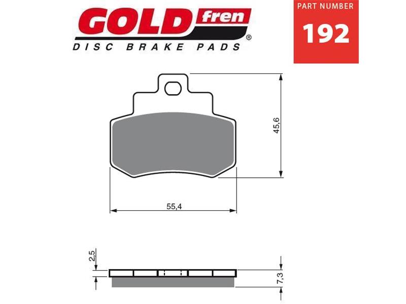 Zavorne ploščice GOLDFREN 192 AD