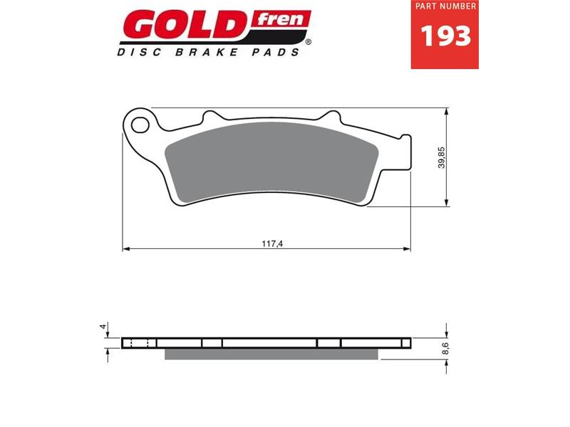 Zavorne ploščice GOLDFREN 193 AD