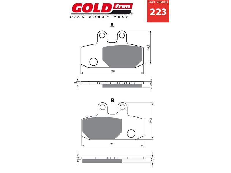 Zavorne ploščice GOLDFREN 223 S3