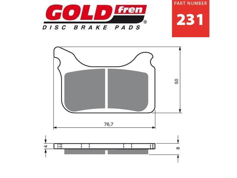 Zavorne ploščice GOLDFREN 231 AD