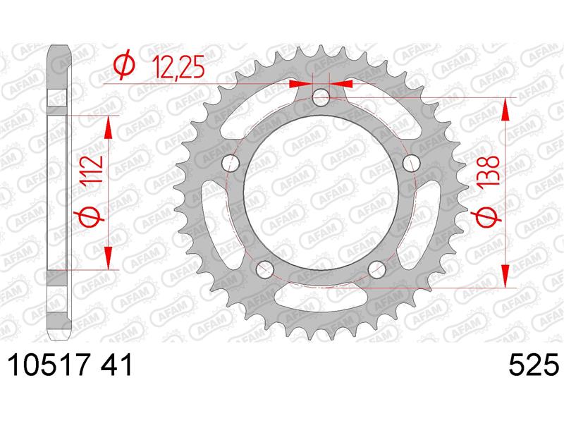Zadnji zobnik AFAM 10517-41 (525)