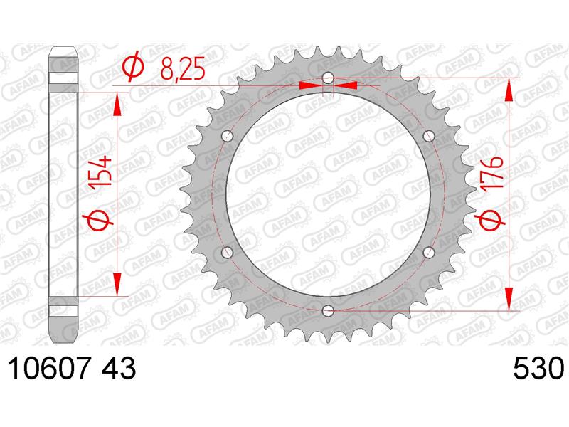 Zadnji zobnik AFAM 10607-43 (530)