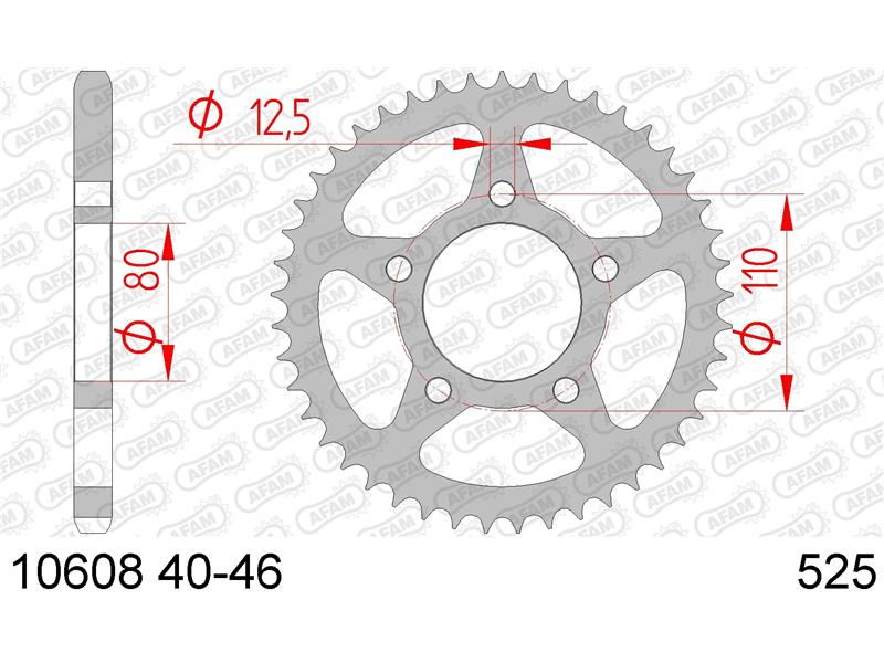 Zadnji zobnik AFAM 10608-40 (525)