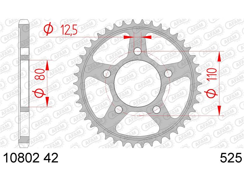 Zadnji zobnik AFAM 10802-42 (525)