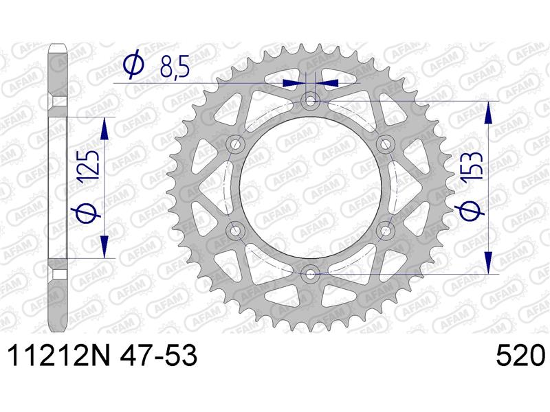 Alu zadnji zobnik AFAM 11212N-47 (520)