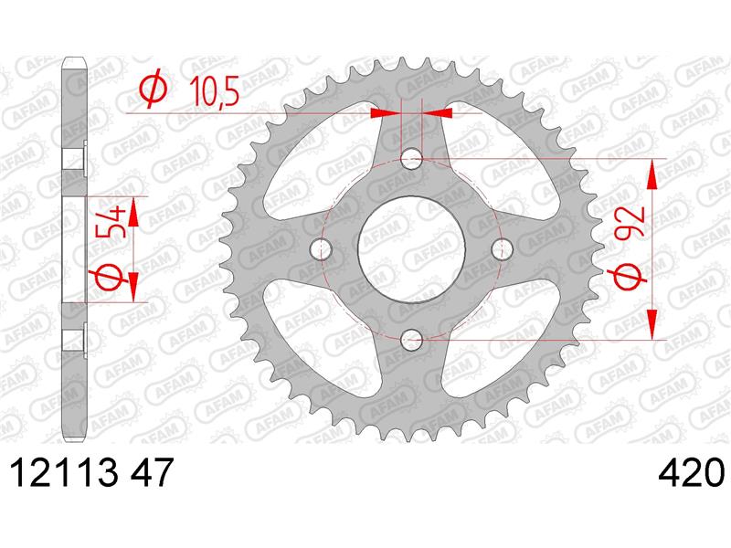 Zadnji zobnik AFAM 12113-47 (420)