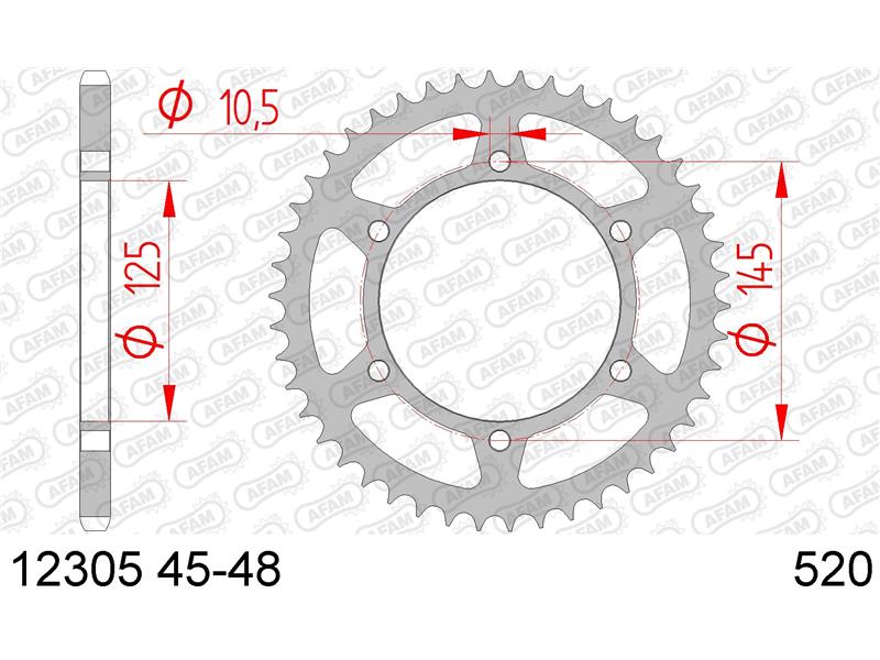 Zadnji zobnik AFAM 12305-45 (520)