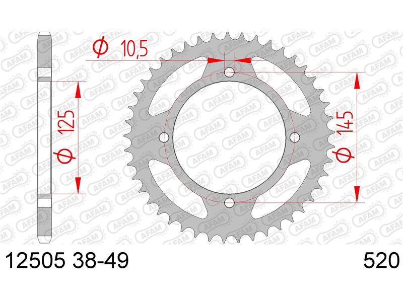 Zadnji zobnik AFAM 12505-40 (520)