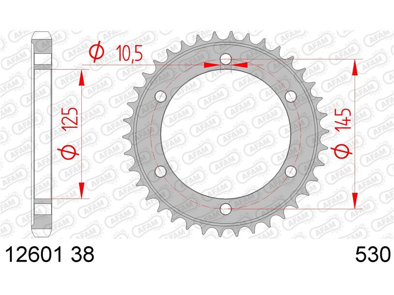 Zadnji zobnik AFAM 12601-38 (530)