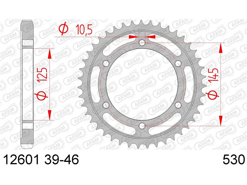 Zadnji zobnik AFAM 12601-45 (530)