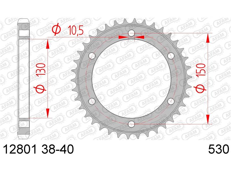 Zadnji zobnik AFAM 12801-38 (530)