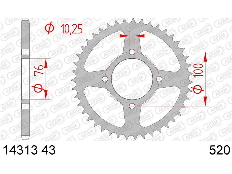 Zadnji zobnik AFAM 14313-43 (520)