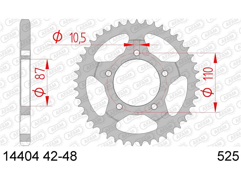 Zadnji zobnik AFAM 14404-48 (525)