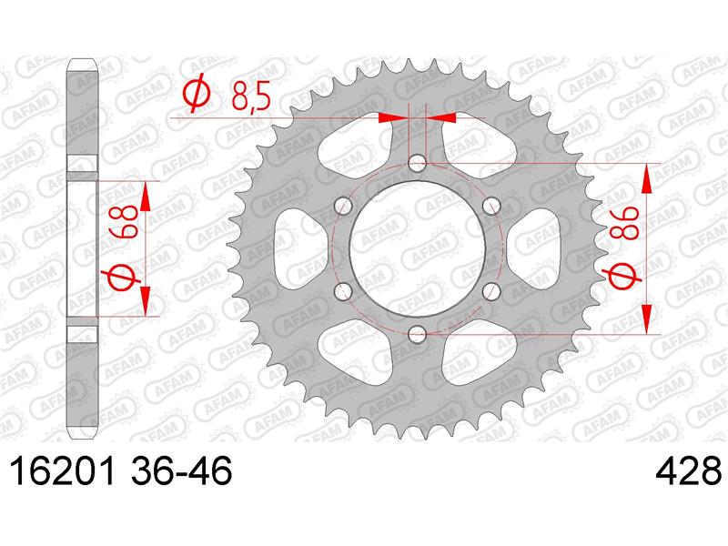 Zadnji zobnik AFAM 16201-46 (428)