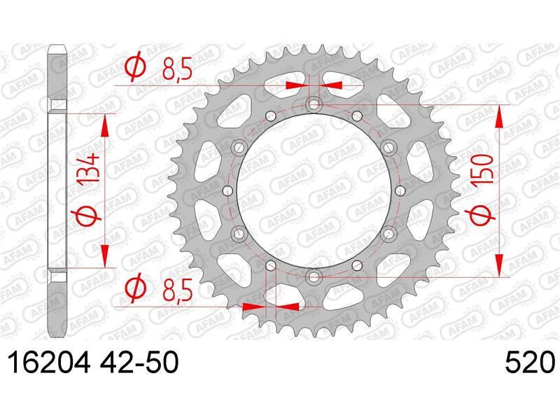 Zadnji zobnik AFAM 16204-42 (520)