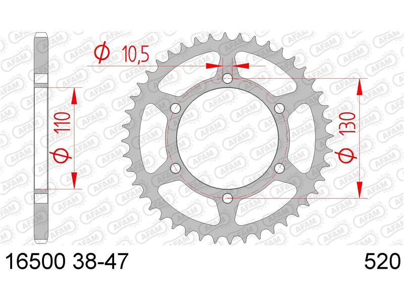 Zadnji zobnik AFAM 16500-38 (520)