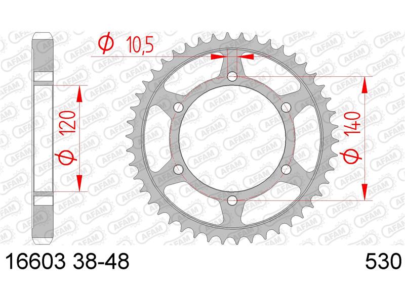 Zadnji zobnik AFAM 16603-40 (530)