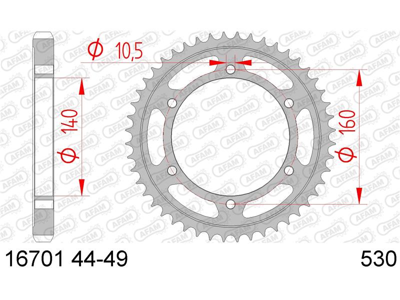 Zadnji zobnik AFAM 16701-45 (530)