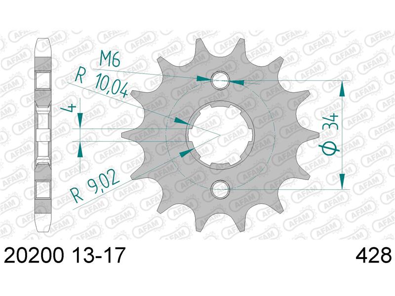 Sprednji zobnik AFAM 20200-16 (428)