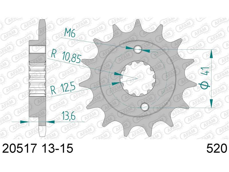 Sprednji zobnik AFAM 20517-14 (520)