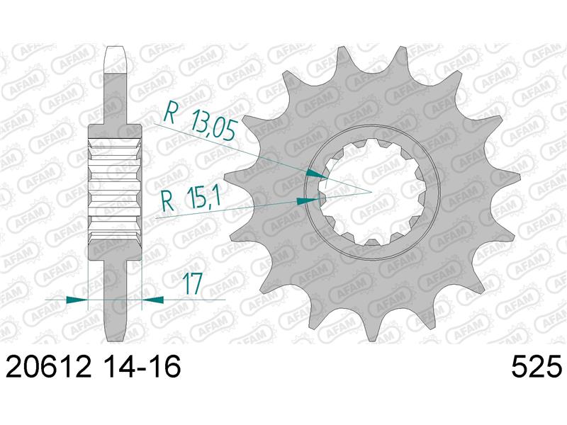 Sprednji zobnik AFAM 20612-14 (525)