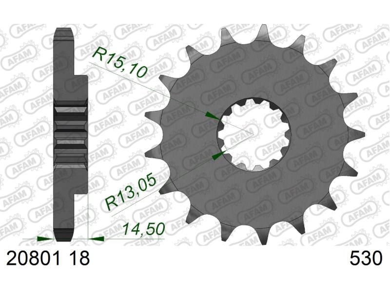 Sprednji zobnik AFAM 20801-18 (530)