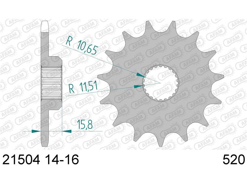 Sprednji zobnik AFAM 21504-15 (520)
