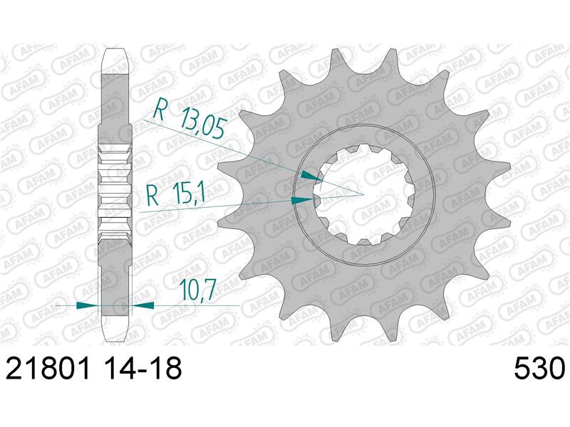 Sprednji zobnik AFAM 21801-15 (530)