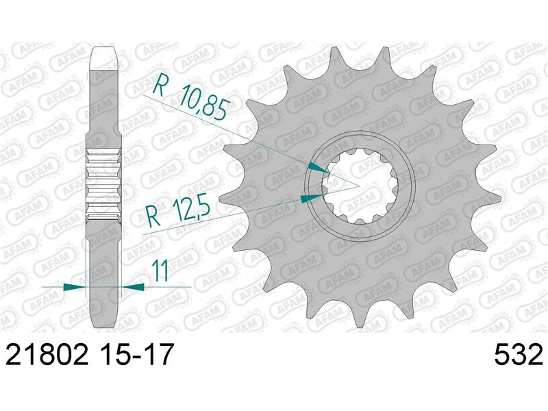 Sprednji zobnik AFAM 21802-17 (532)