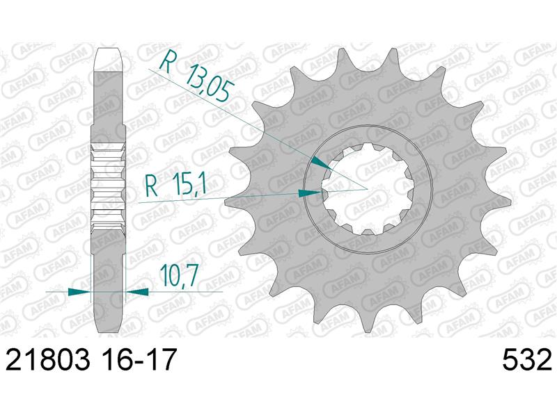 Sprednji zobnik AFAM 21803-17 (532)