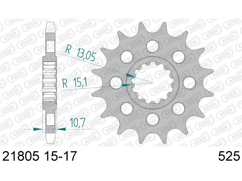 Sprednji zobnik AFAM 21805-17 (525)