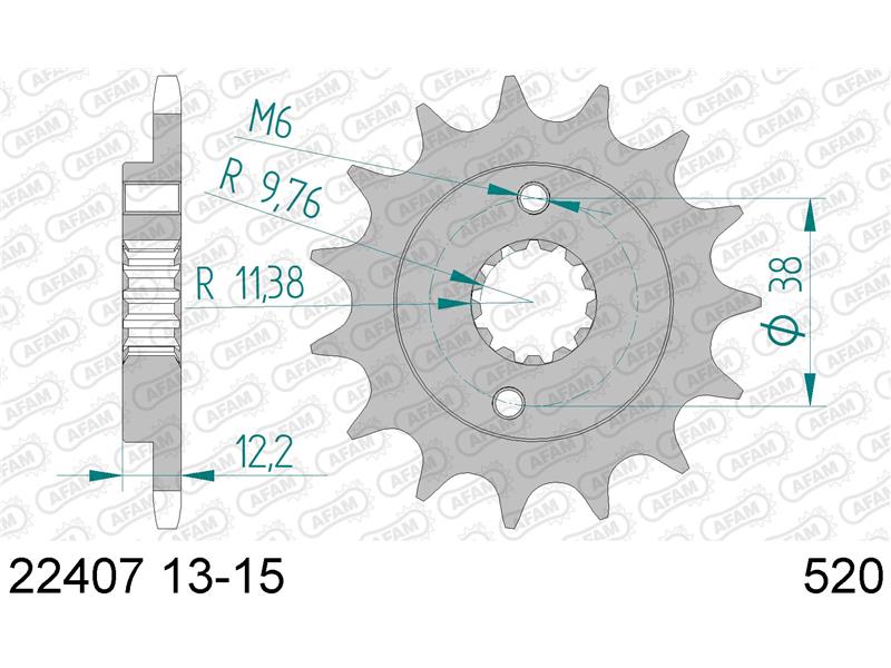 Sprednji zobnik AFAM 22407-14 (520)