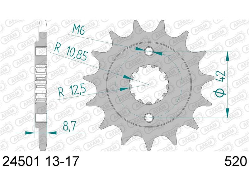 Sprednji zobnik AFAM 24501-15 (520)