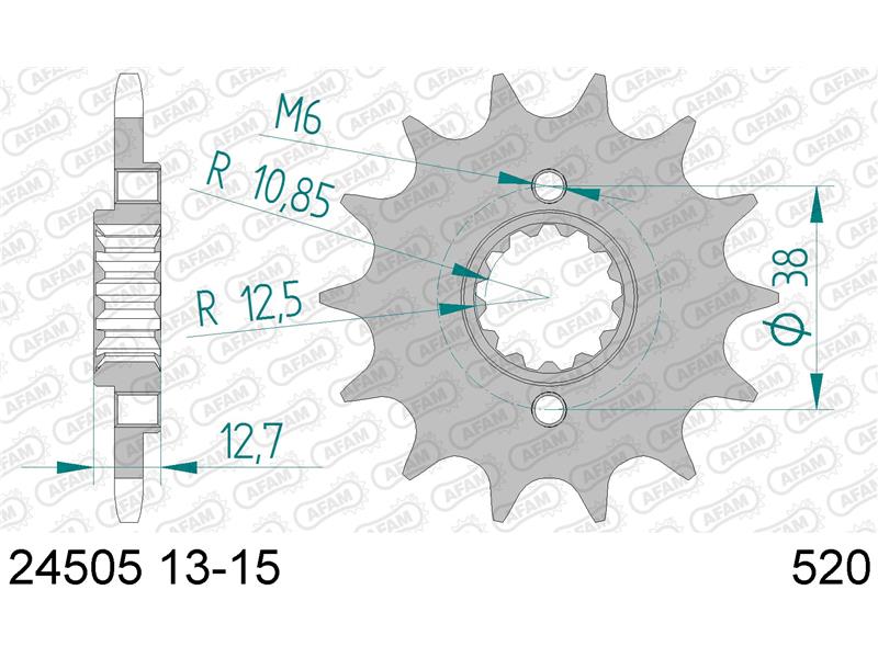 Sprednji zobnik AFAM 24505-14 (520)